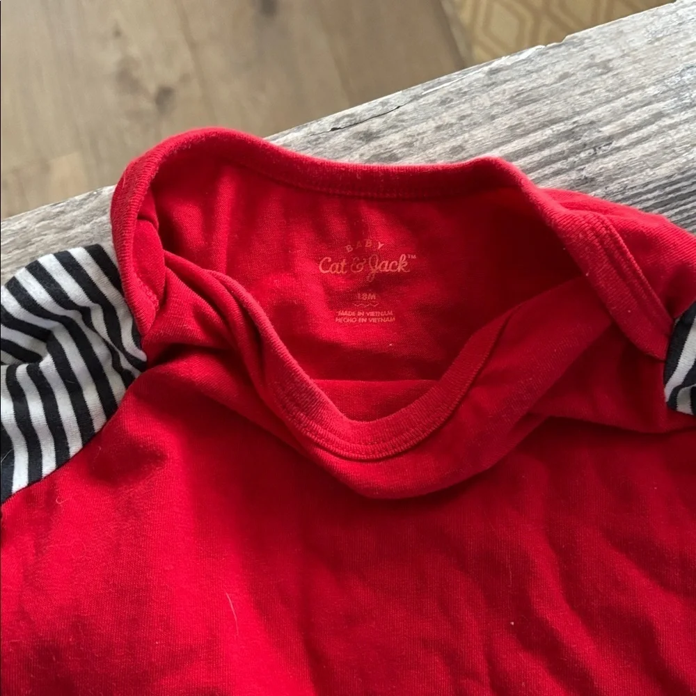 Valentine’s baby Red and gray Outfit with Animal Print